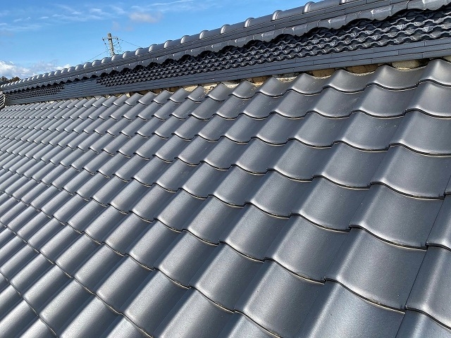 茨城町大棟漆喰の補修は詰め直し工事で提案